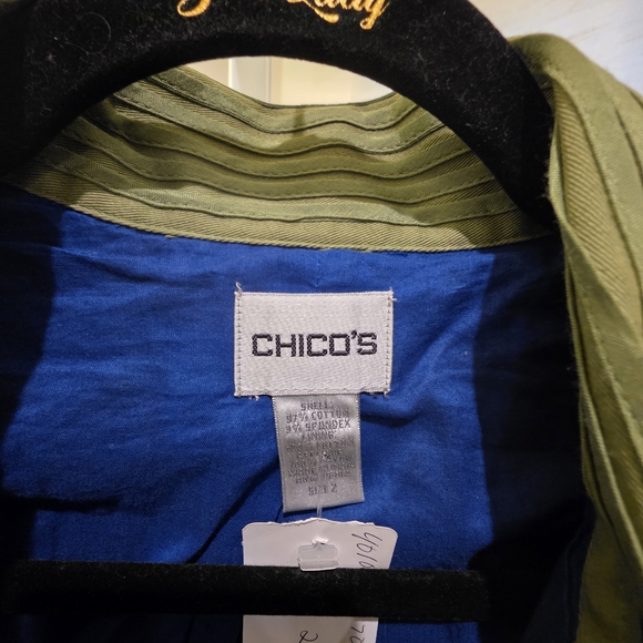 Chico's Olive Ribbed Zip-Front Jacket - Picture 4 of 10